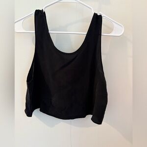 Reformation Black Sheer Crop Tank Top